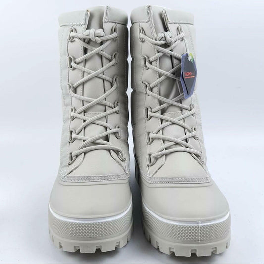 Alpine Design Womens Willow Quilted 200G Snow Boots Sz 9 Ivory White Thermolite