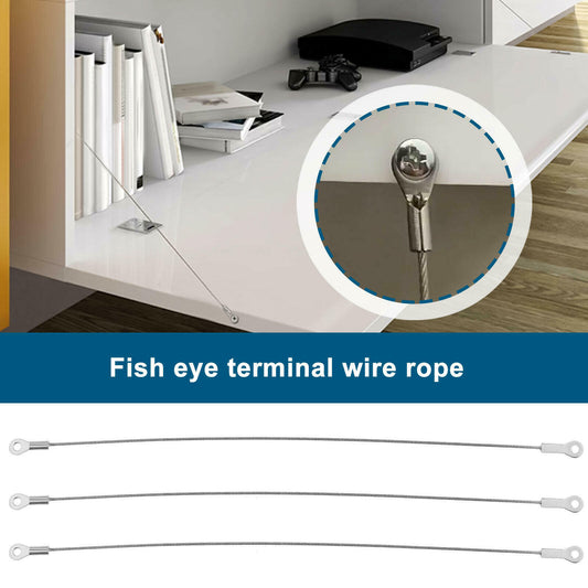 20-Pack 304 Stainless Steel Door Limiter Rope for Restraint and Protection