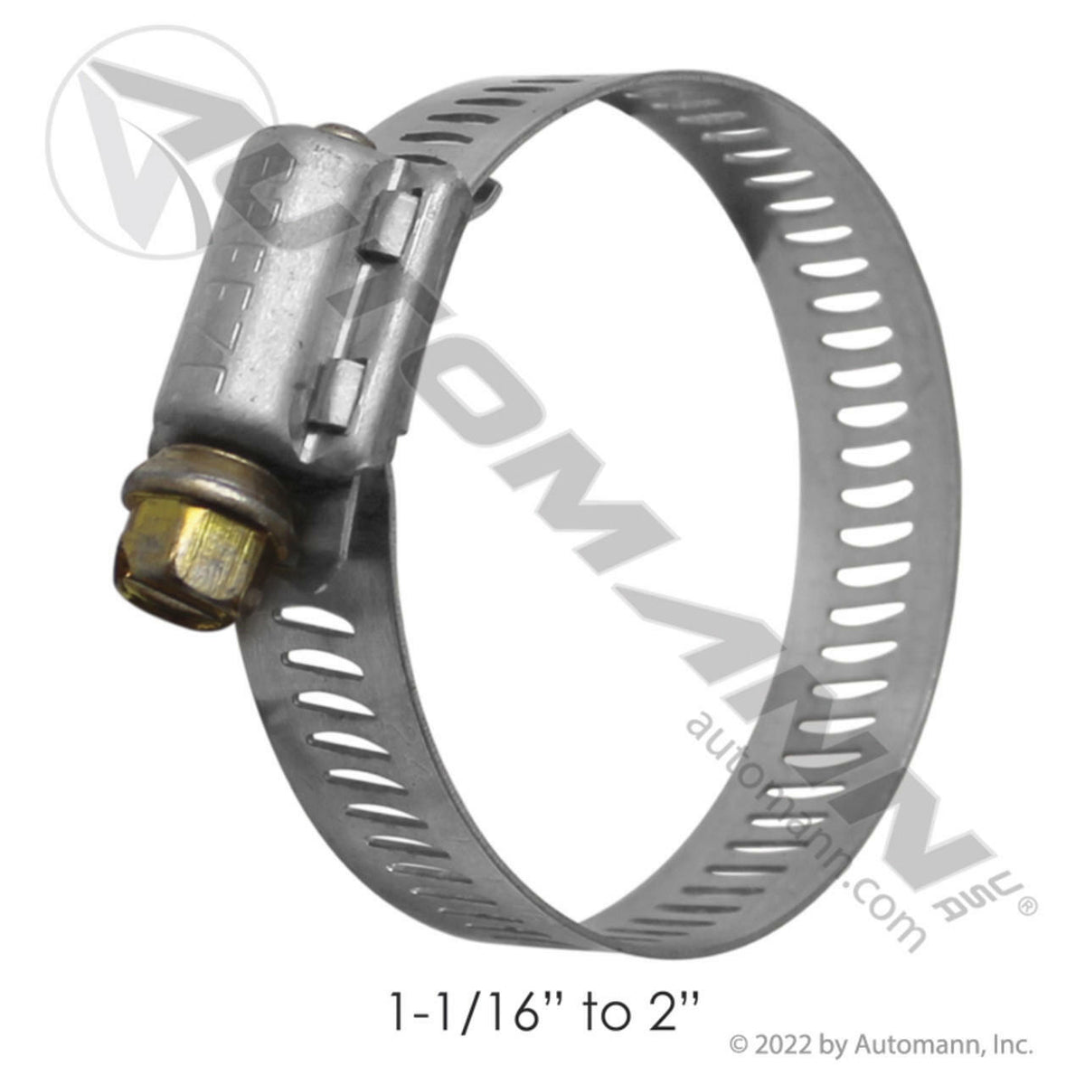 Adjustable Hose Clamp 1-1/16 to 2 Inch Metal Tool and Plumbing Repairs