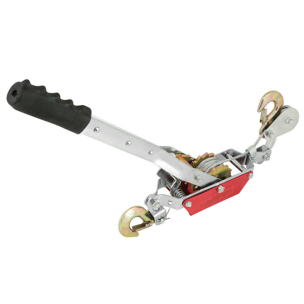 Autocraft 2-Ton Heavy Duty Manual Hand Winch Chrome Power Puller Tool