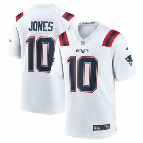 Nike Mac Jones White England Patriots Men's Game Jersey - NFL Fan Gear
