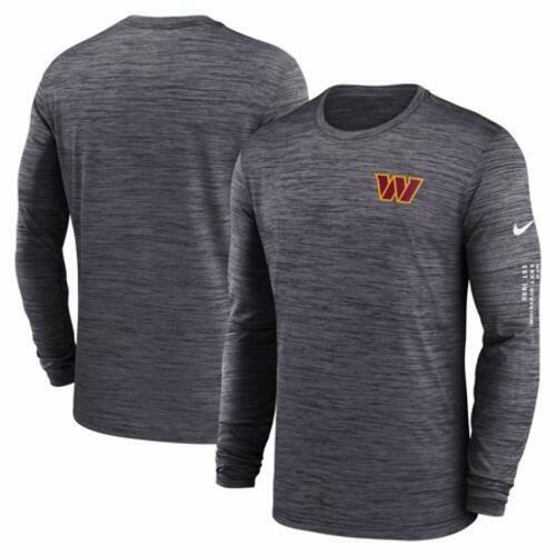 Nike Washington Commanders Velocity Long Sleeve T-Shirt, Men's NFL Black