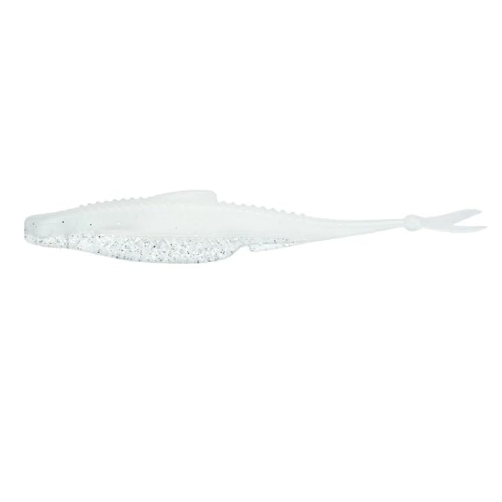Flush 5.2 Soft Jerkbait Pearl Chrome with Widegap Hook for Fishing Lures