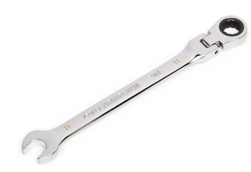 GEARWRENCH 11mm 4 Degree Swing Arch 12 Point Flex Head Ratcheting Combination