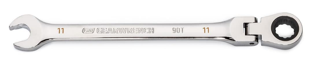 GEARWRENCH 11mm 4 Degree Swing Arch 12 Point Flex Head Ratcheting Combination