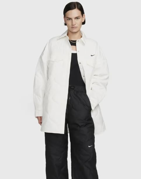 Nike Sportswear Essential Women's Quilted Trench Jacket Oversized Sail M
