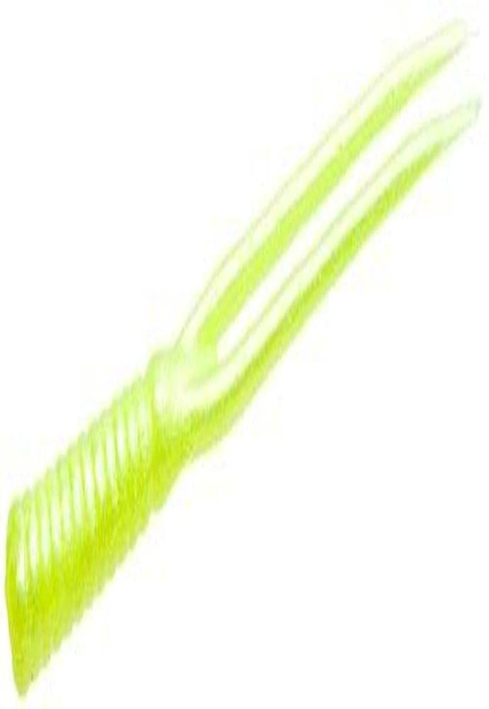 Zoom 008046 Chartreuse Pearl Split Tail Trailer, 4" Lure, 20 Pack