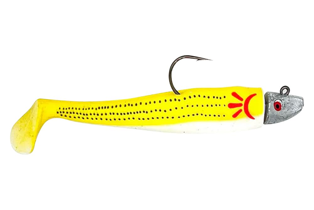 Al Gag's Lures Whip-It Fish Rigged 6in 4oz Paddle Tail Chicken Scratch Bait