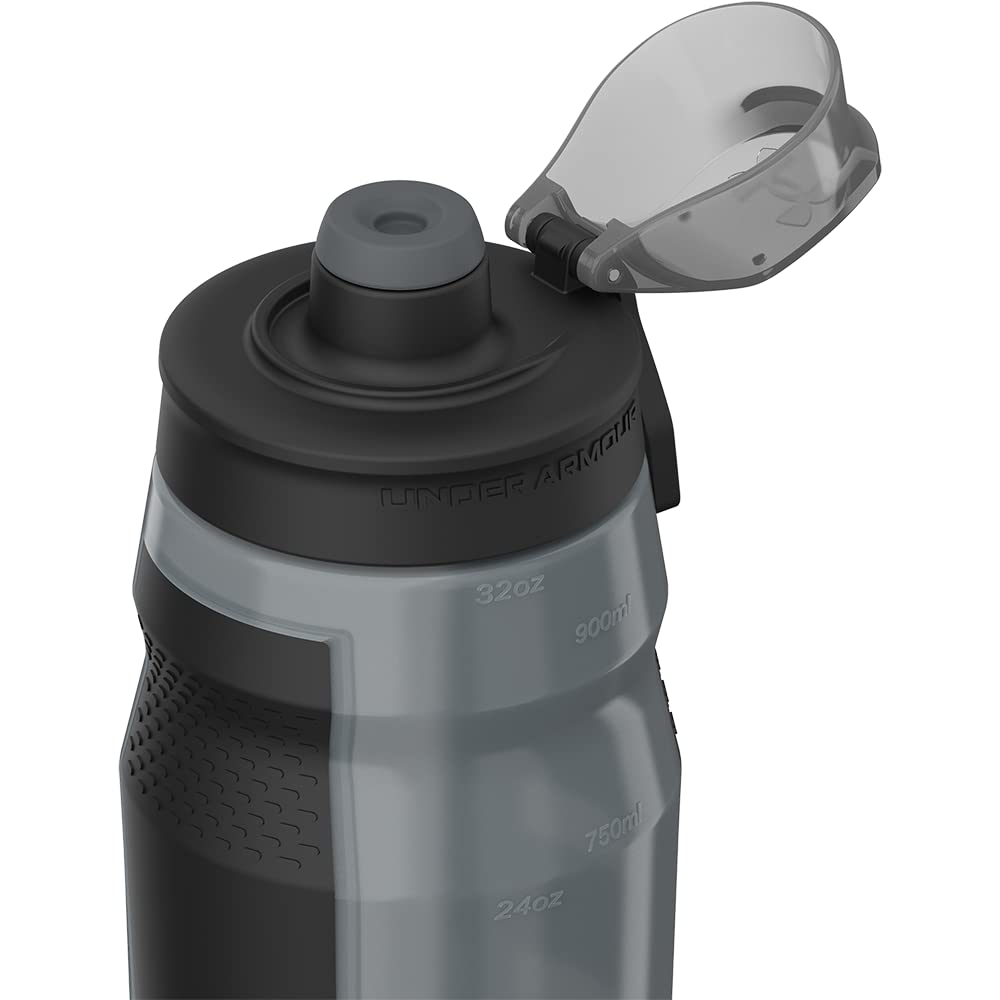 Under Armour 32oz Playmaker Squeeze Water Bottle Pitch Grey BPA-Free Sports