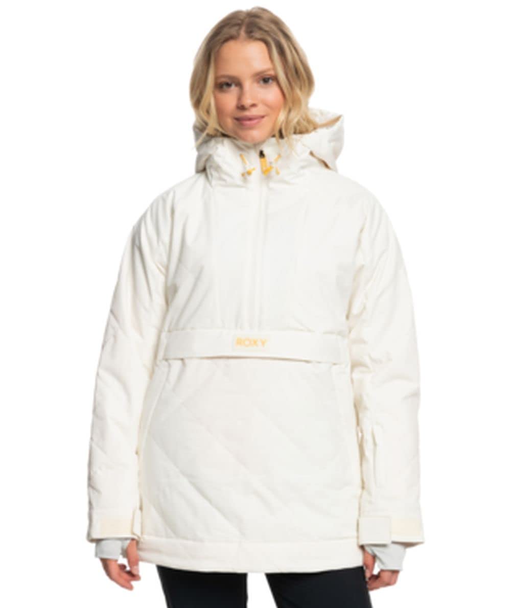 Roxy Women's DryFlight Waterproof Snow Jacket Radiant Lines Egret XL Coat