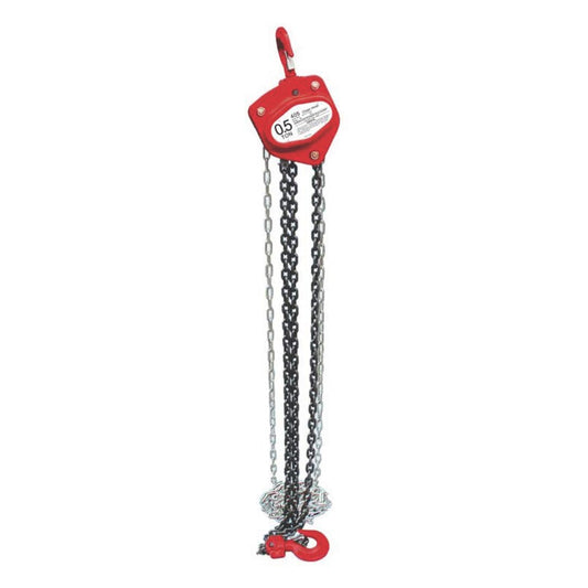 American Power Pull 405 Chain Block 1/2-Ton Lift with Safety Hooks