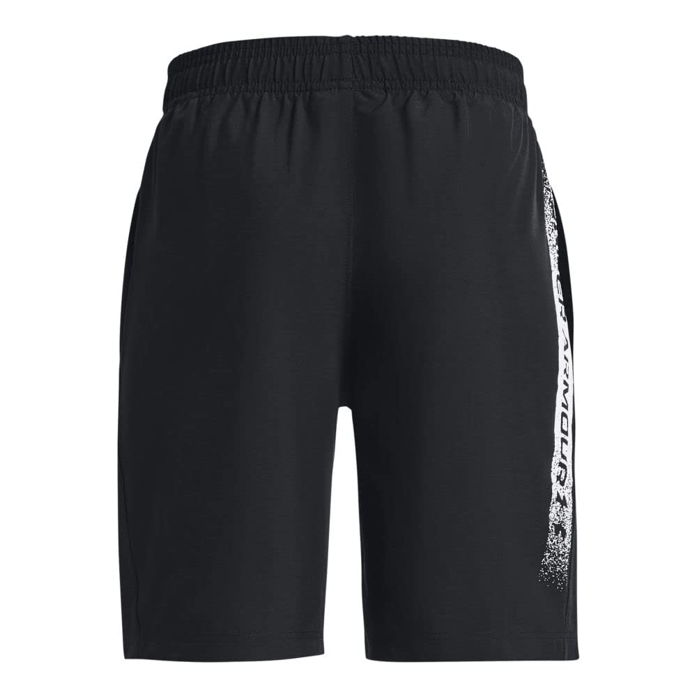 Under Armour Boys' Graphic Shorts, Black X-Large - Lightweight