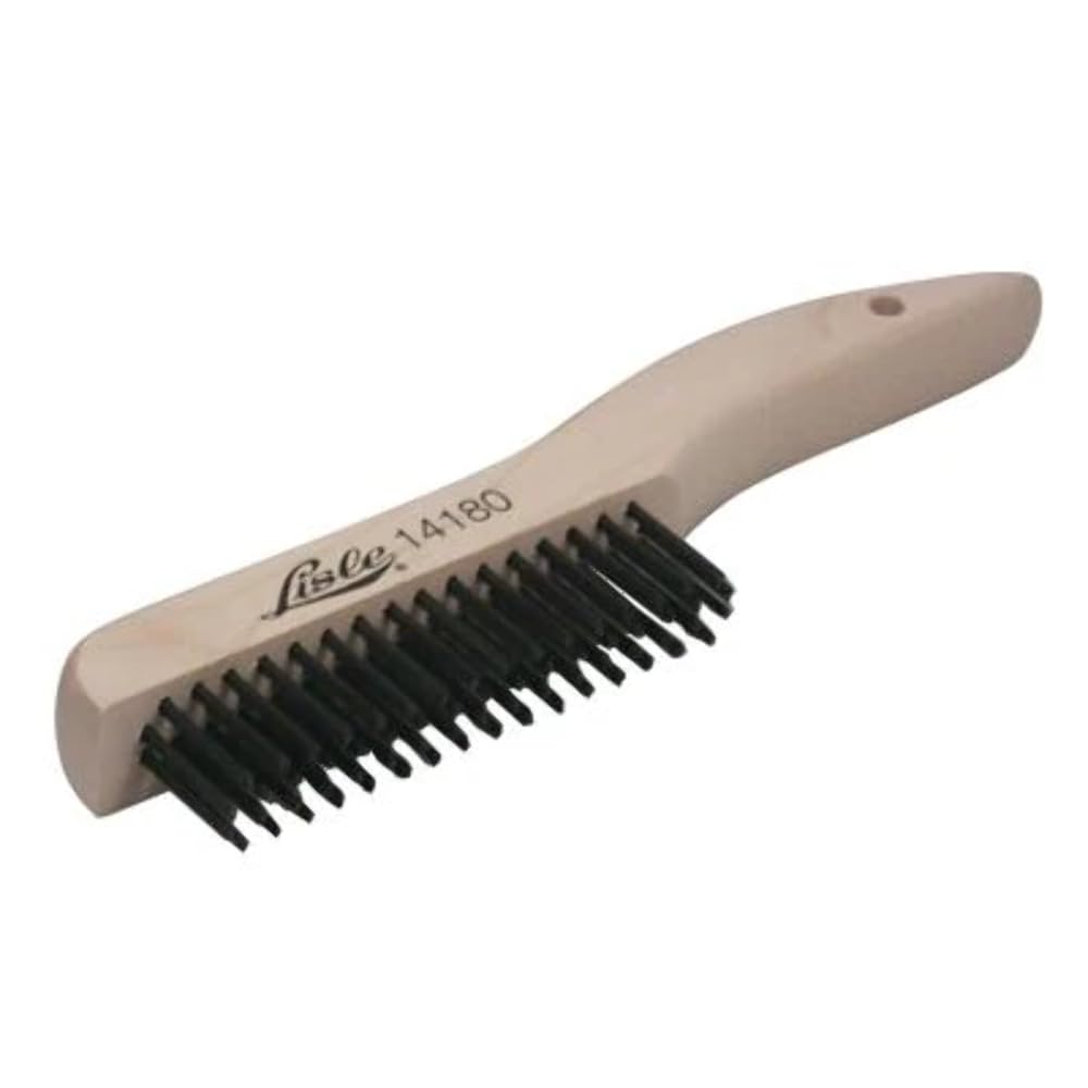 Lisle 14180 Shoe Handle Wire Scratch Brush 9-3/4" Rust Paint Scale Removal