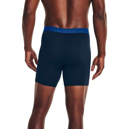Under Armour mens Tech Mesh 6-inch Boxerjock 2-Pack, Royal (400)/Academy Blue
