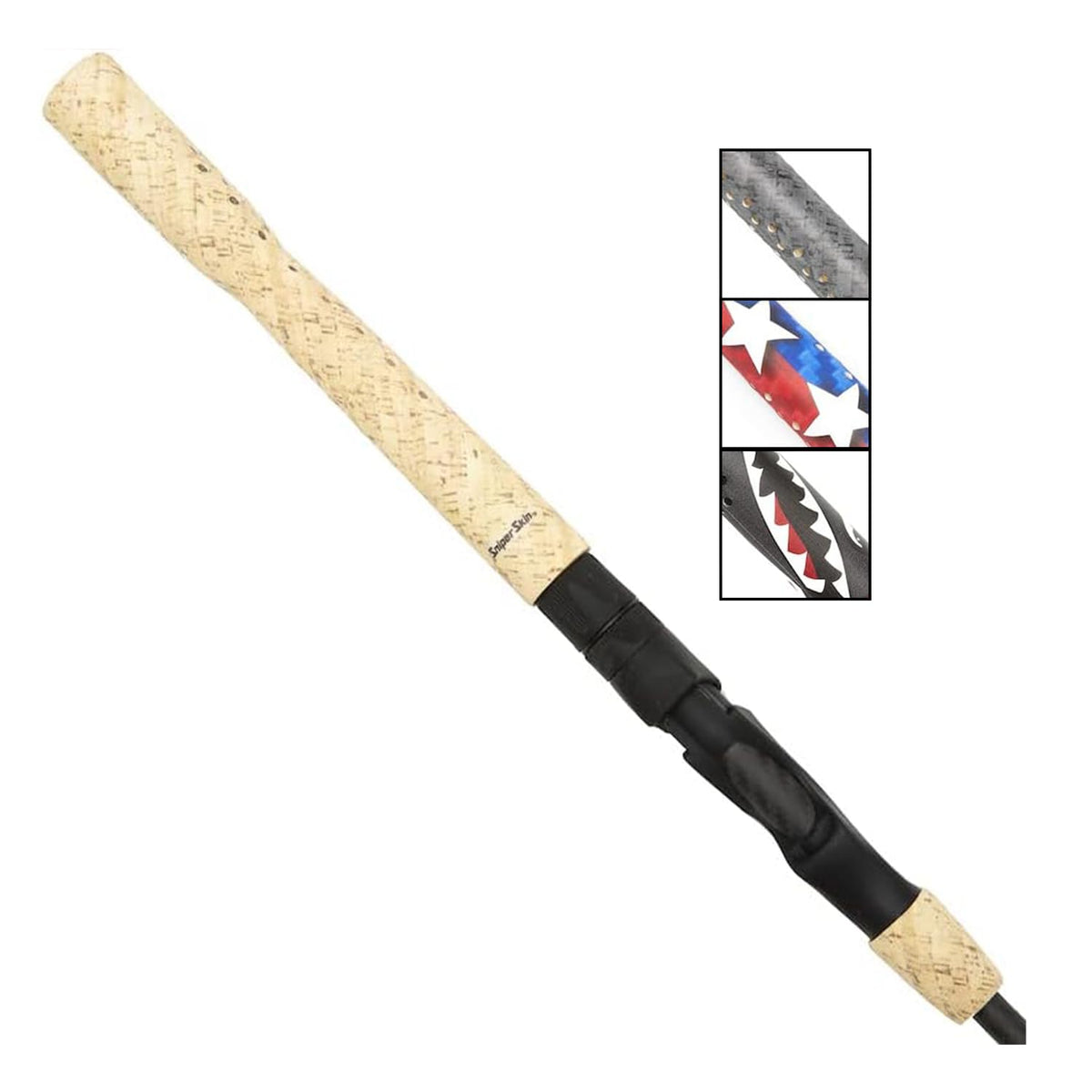 SNIPER SKIN Fishing Rod Grip Cork Twisted Tan Slip Resistant Comfort 11 Inch