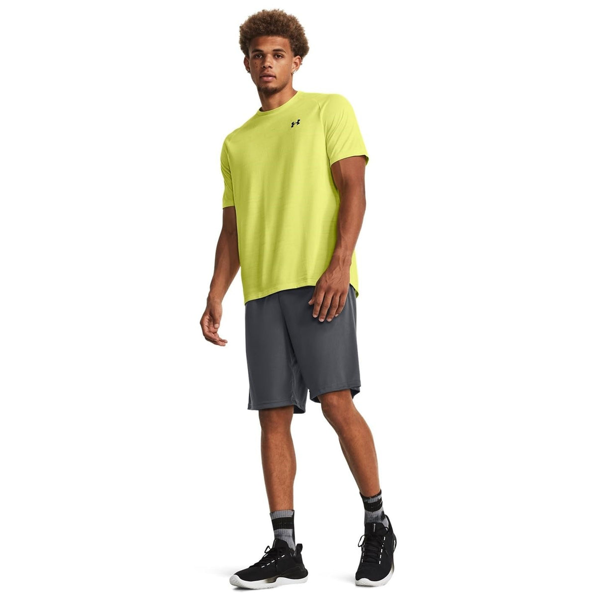 Under Armour Men's Tech™ 2.0 Tiger Running Shirt Hi Viz Yellow, Size XL - Fast Dry