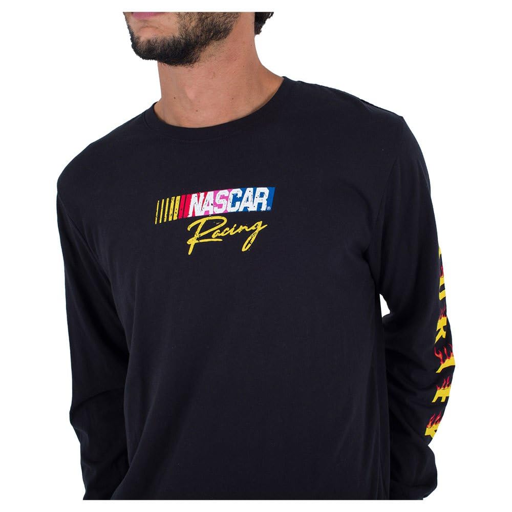 Hurley Nascar Flame Long Sleeve T-Shirt Black 2XL - Men's Tee
