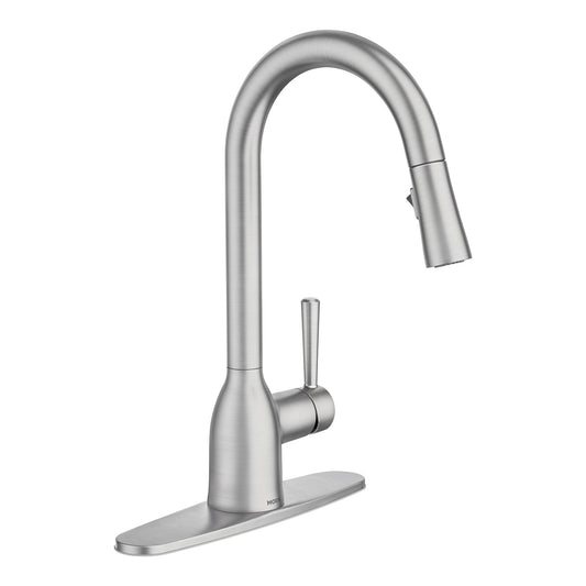 Moen Adler Spot Resist Stainless One -Handle High Arc Pulldown Kitchen Faucet
