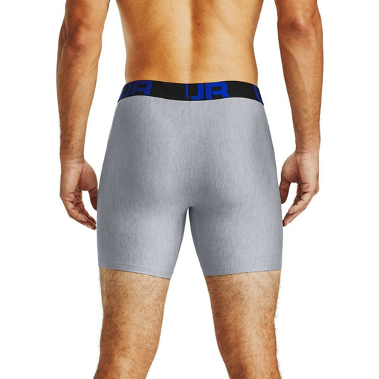 Under Armour Men's Boxerjock 6-Inch 2-Pack Academy Blue/Mod Gray XXL Tech