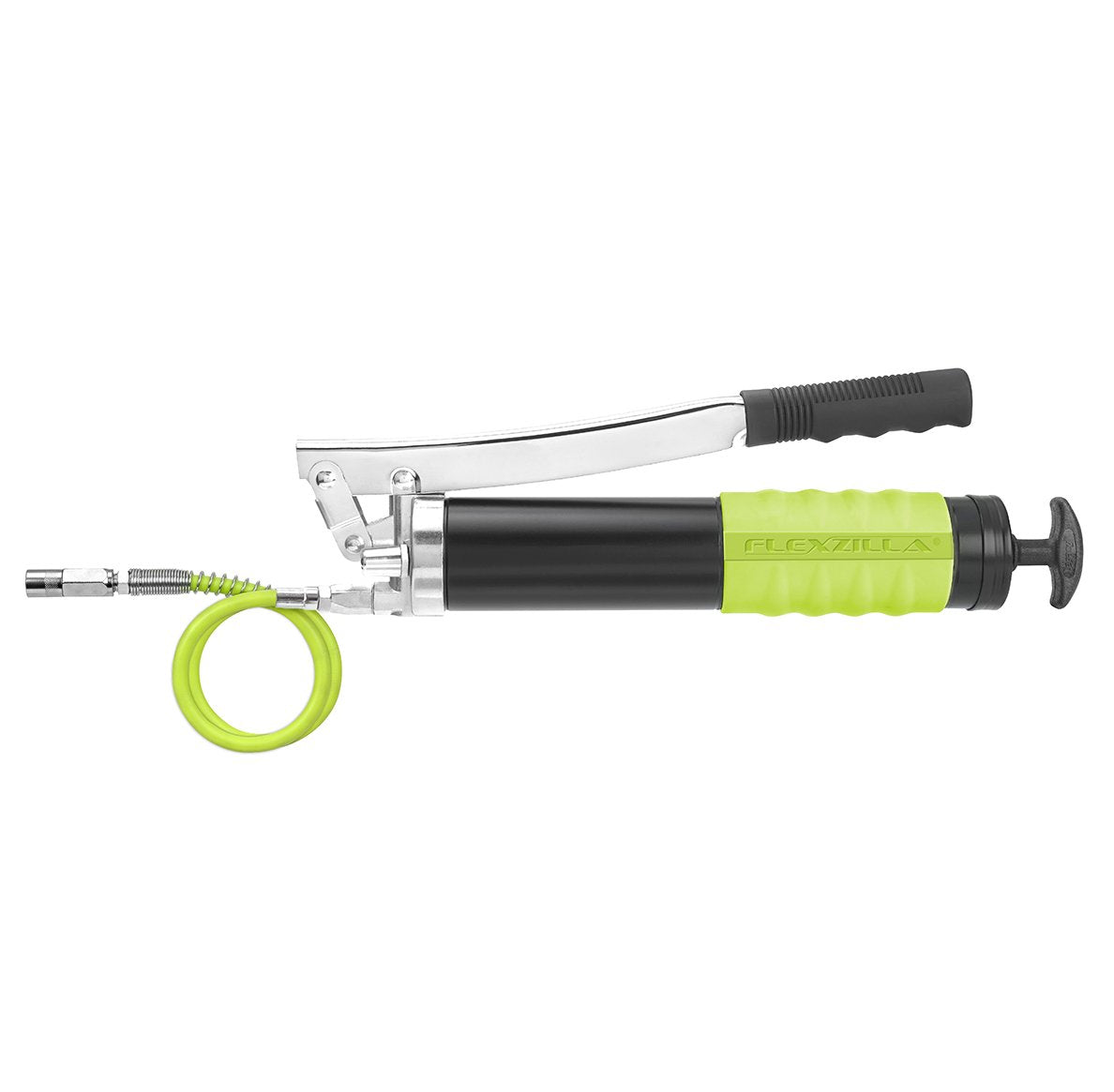 Flexzilla Heavy-Duty Lever Action Grease Gun with Rigid-Flexible Extensions