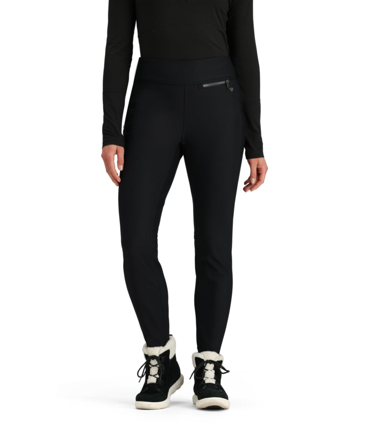 Obermeyer Jinks ITB Black Softshell Snow Pants 6 Regular Windproof Unisex Ski