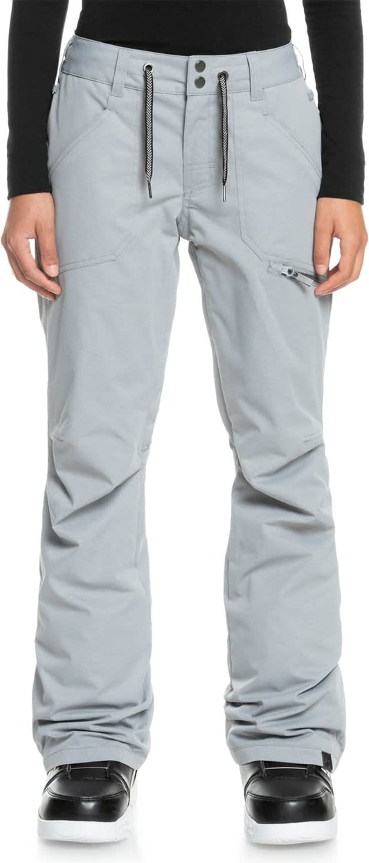 Roxy Women's Nadia Snow Pants Large Heather Grey Waterproof Insulated Skiing