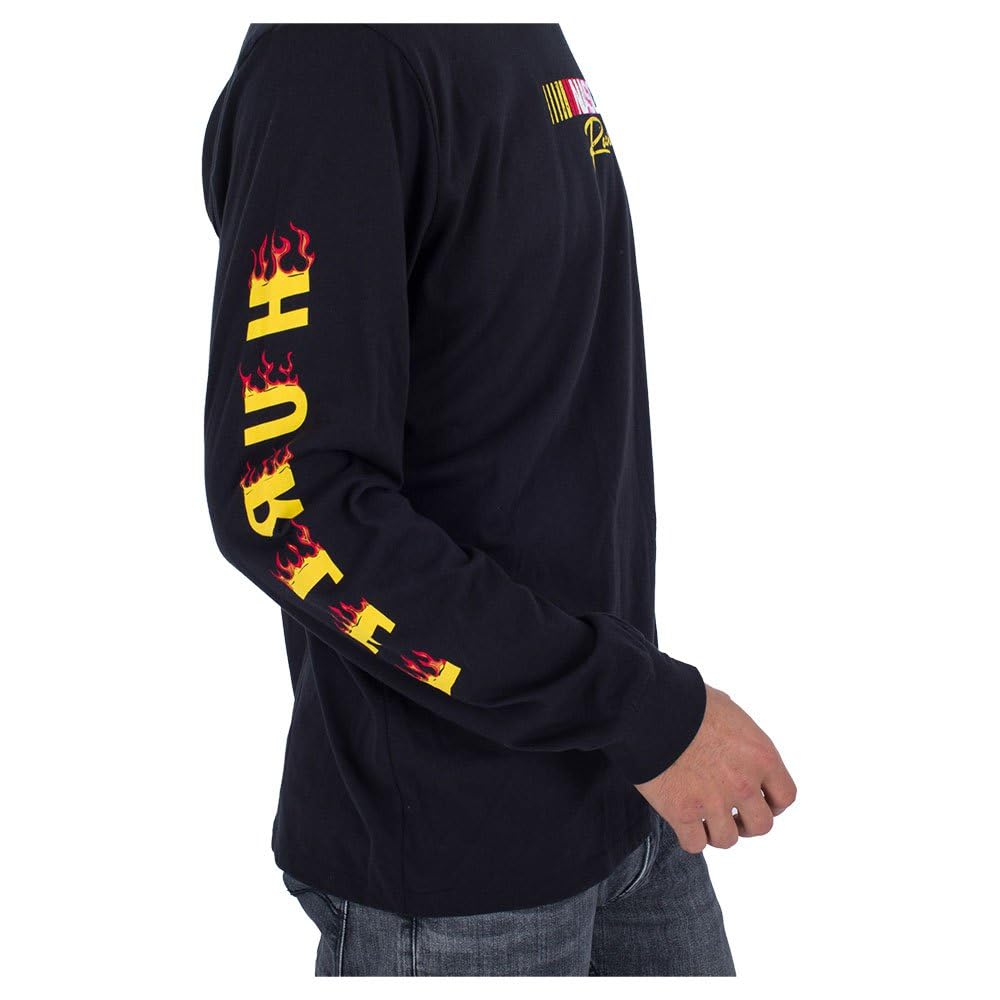 Hurley Nascar Flame Long Sleeve T-Shirt Black 2XL - Men's Tee