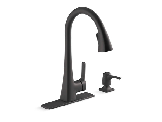 Kohler Maxton R26281-SD-BL Touchless Pull Down Kitchen Faucet Soap Dispenser Mat