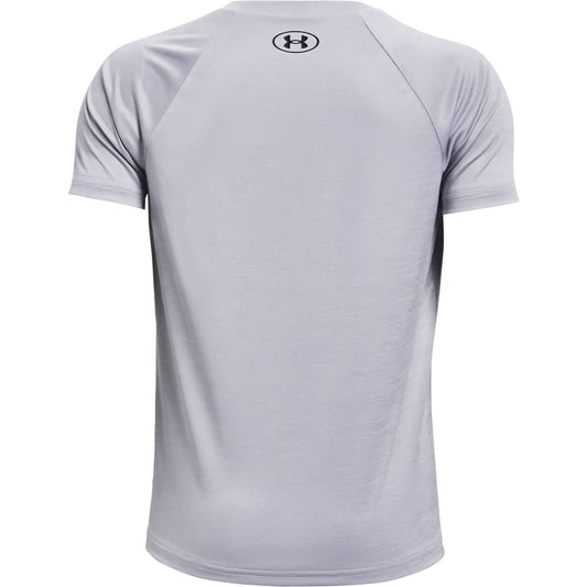Under Armour Boys Tech Split Logo T-Shirt Mod Gray Small