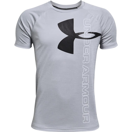 Under Armour Boys Tech Split Logo T-Shirt Mod Gray Small