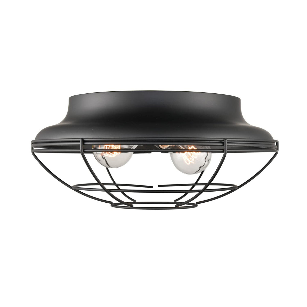 Millennium Lighting Matte Black 2-Light Indoor/Outdoor Flush Mount Fixture