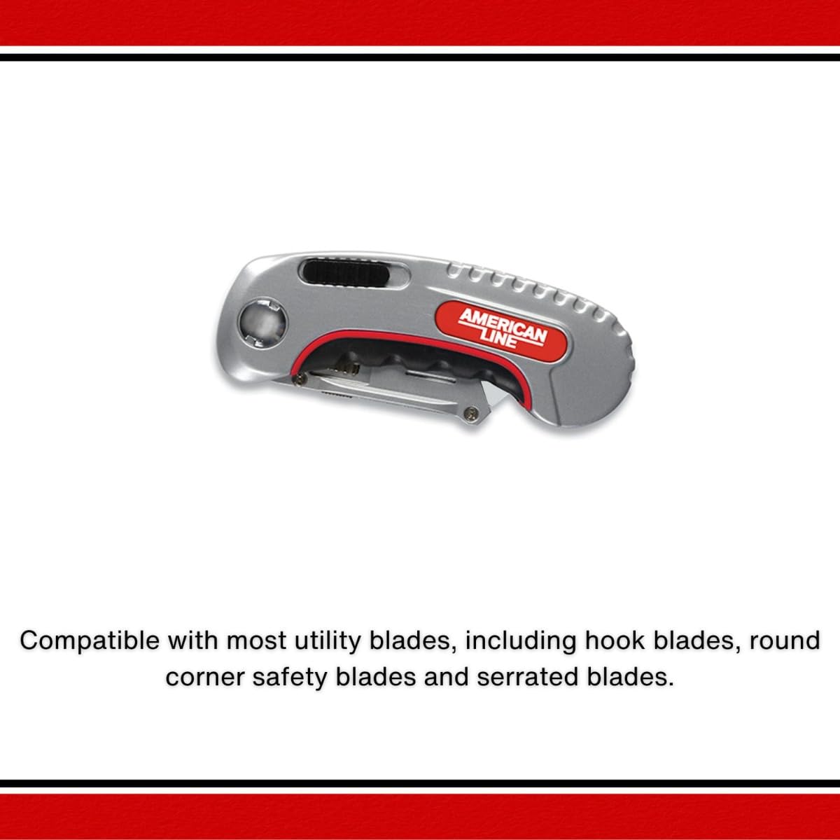 American Line Pro 65-0203 Folding Utility Knife Quick Change + 6 Blades