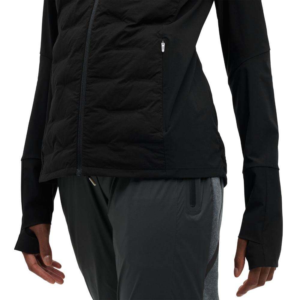 On Women's Climate Jacket - Lightweight Quilted Black Large, Stand Collar