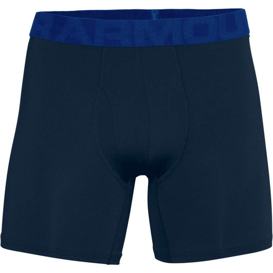 Under Armour mens Tech Mesh 6-inch Boxerjock 2-Pack, Royal (400)/Academy Blue