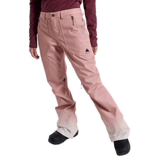 Burton Women's Vida 2L Slim Fit Waterproof Snow Pants, Blush Pink, Pre-owned