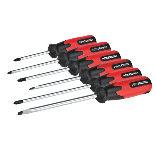 Powerbuilt 646041 7-Piece SAE Nut Driver Set - Heat-Treated, Comfortable Grip