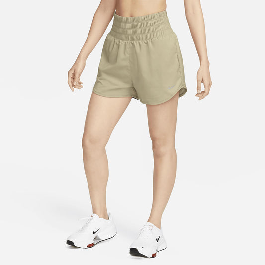 Nike One Women's Dri-FIT High-Waisted 3-Inch Lined Shorts Neutral Olive