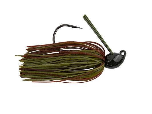 Googan Squad Thicc Flipping Jig 3/8 Oz Green Pumpkin Heavy-Duty Fishing Lure