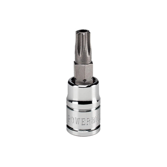 Powerbuilt 648503 T30 Tamper Proof Torx Bit Socket 1/4" Drive Security Star