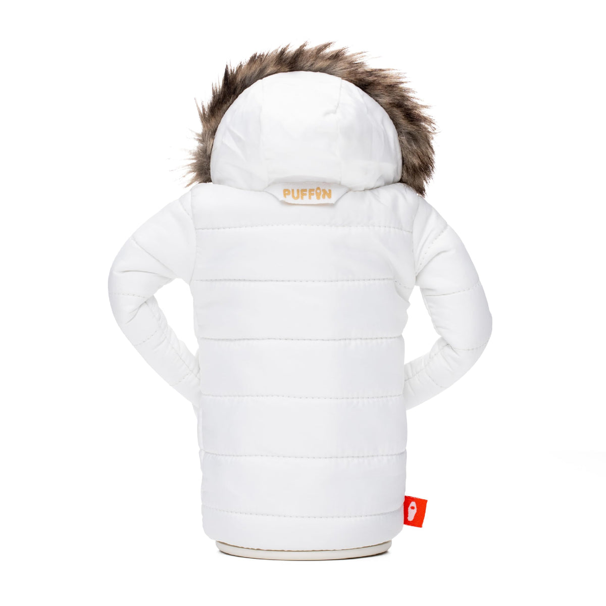 Puffin Pahka Parka Insulated Can Cooler Slim Fit Keeps Drinks Cold Sandy White