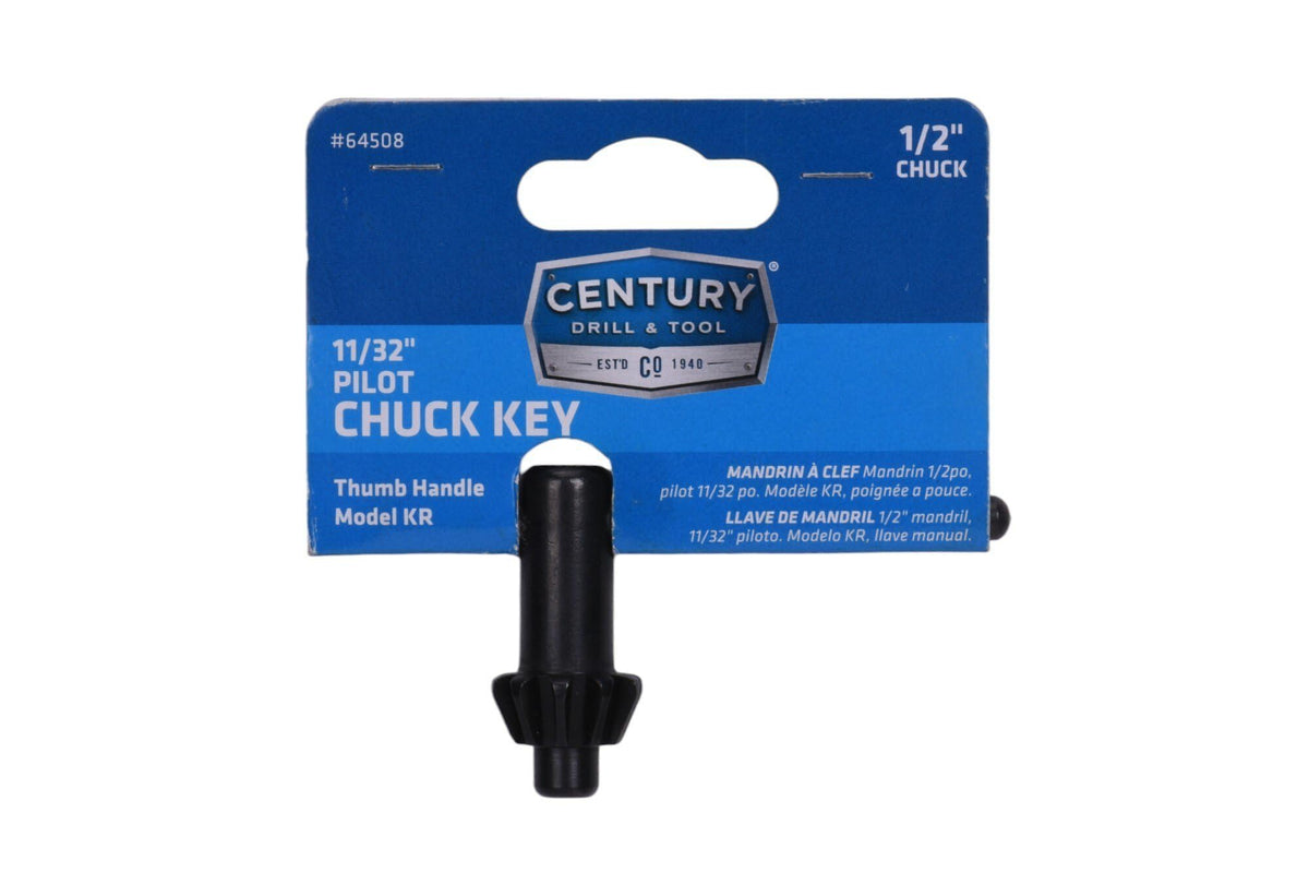 Century Drill & Tool 64508 K3 Chuck Key 11/32" Pilot Drill Chuck Replacement