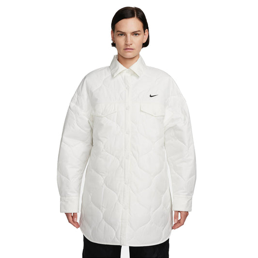 Nike Sportswear Essential Women's Quilted Trench Jacket Small Sail Black