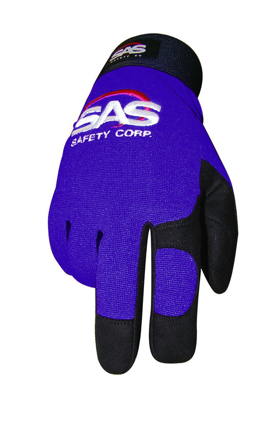 SAS Safety 6664 Mechanic Pro Tool Gloves Blue X-Large with Knuckle Protection