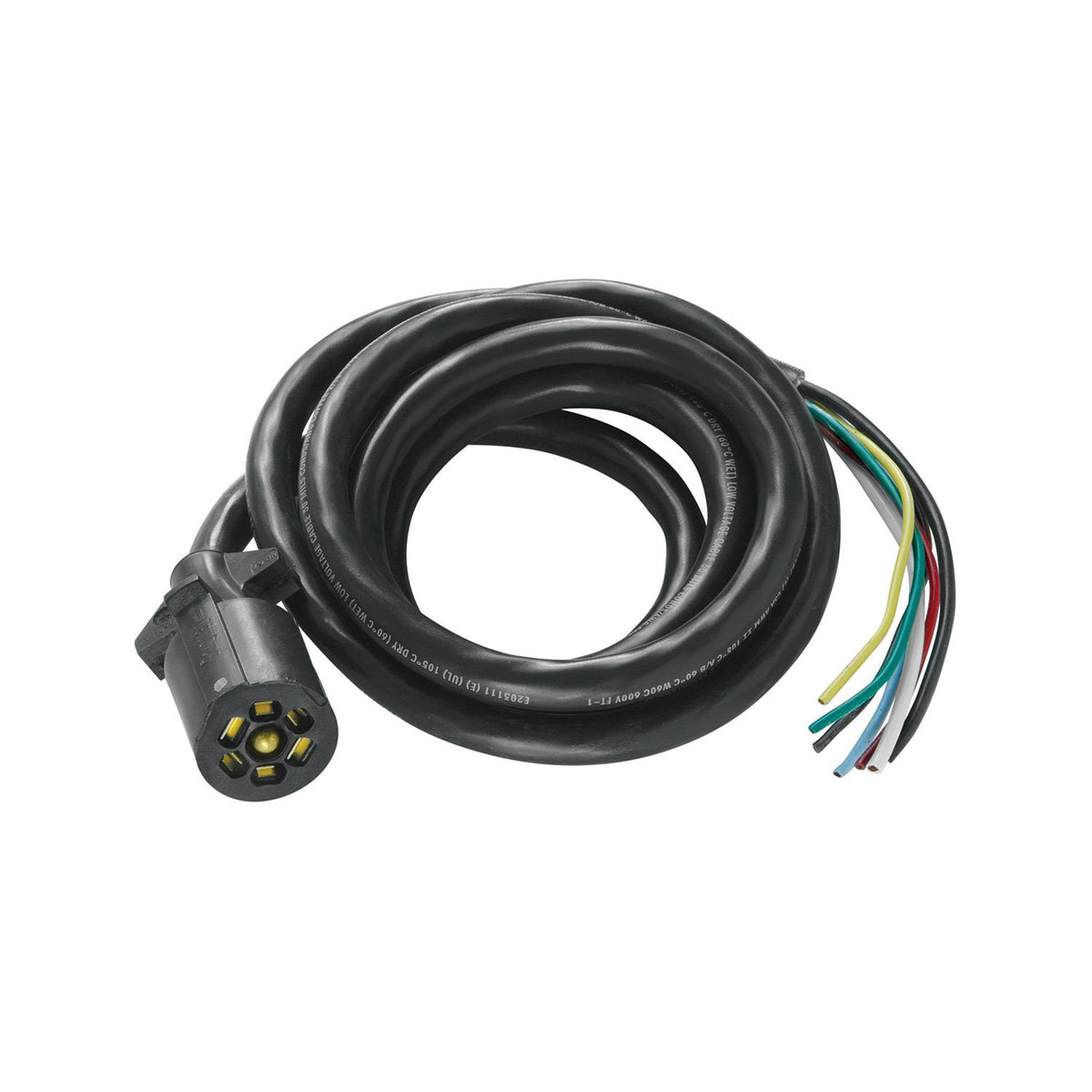 Bargman 51-67-003 7-Way Trailer Connector with 8 ft Cable
