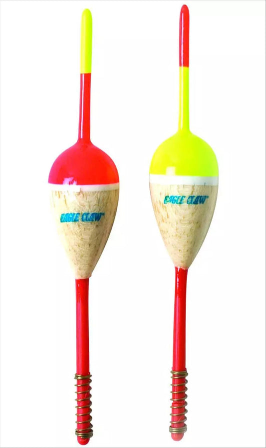 Eagle Claw EC490B Balsa Float 1 Inch x 6 Inch Oval Stick Fixed 4 Packs