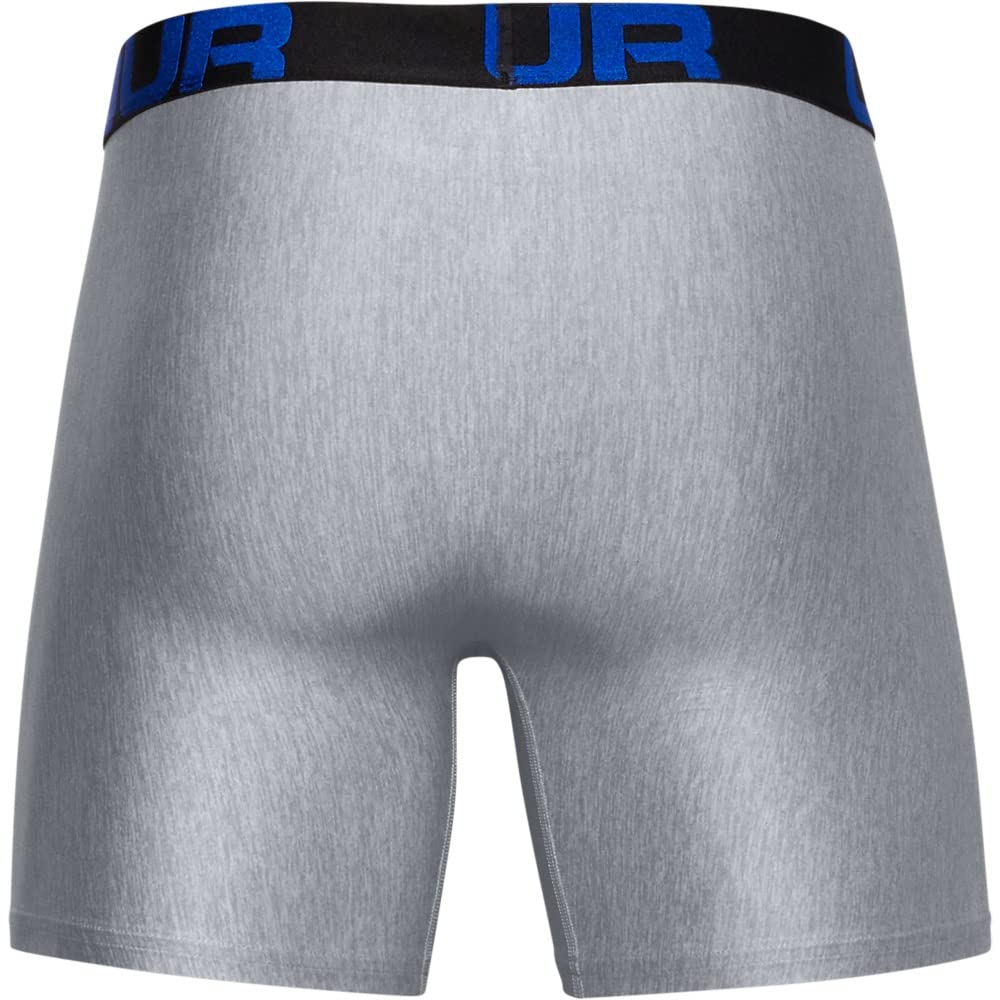 Under Armour Men's Boxerjock 6-Inch 2-Pack Academy Blue/Mod Gray XXL Tech