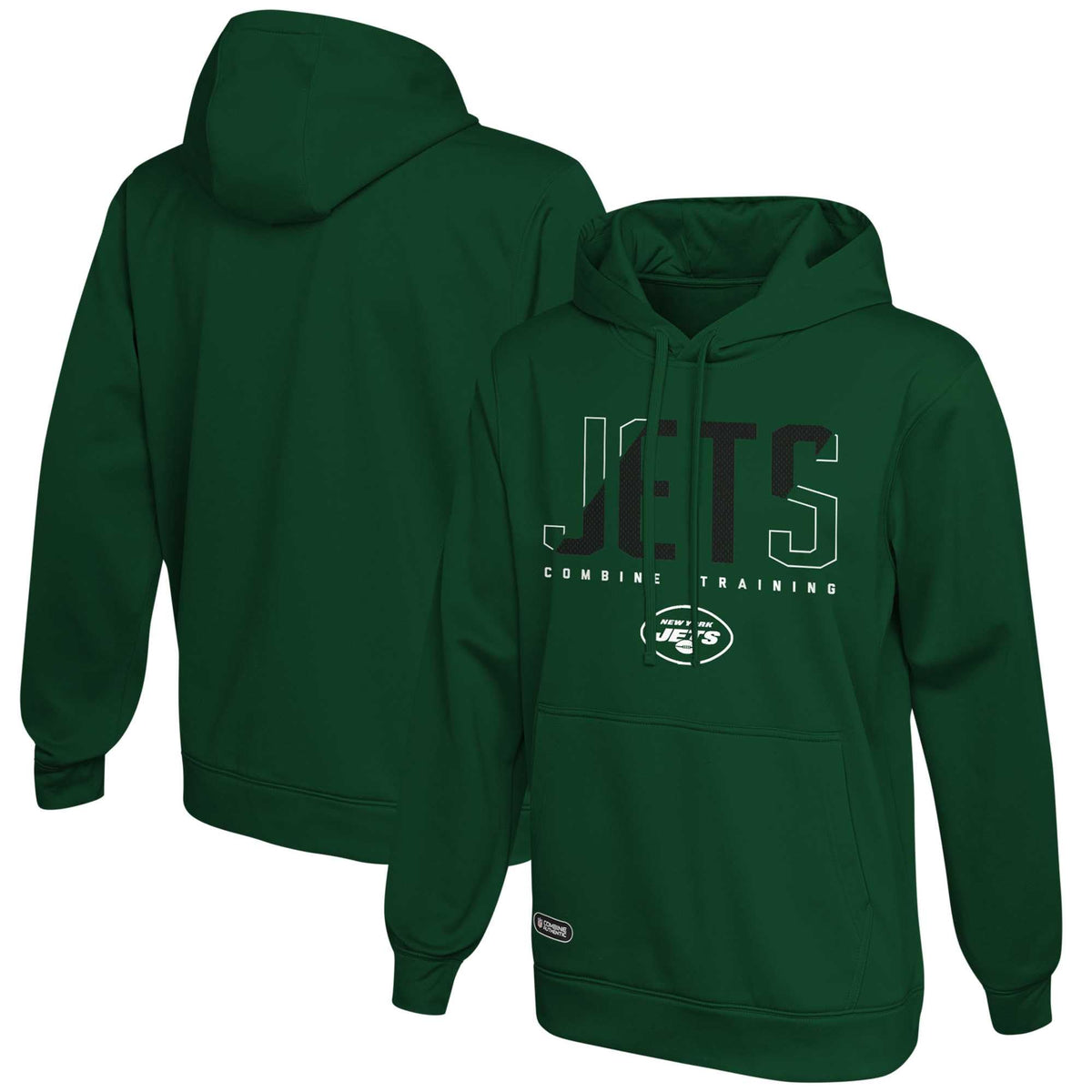 York Jets Men's Green Pullover Hoodie - Backfield Combine Sweatshirt