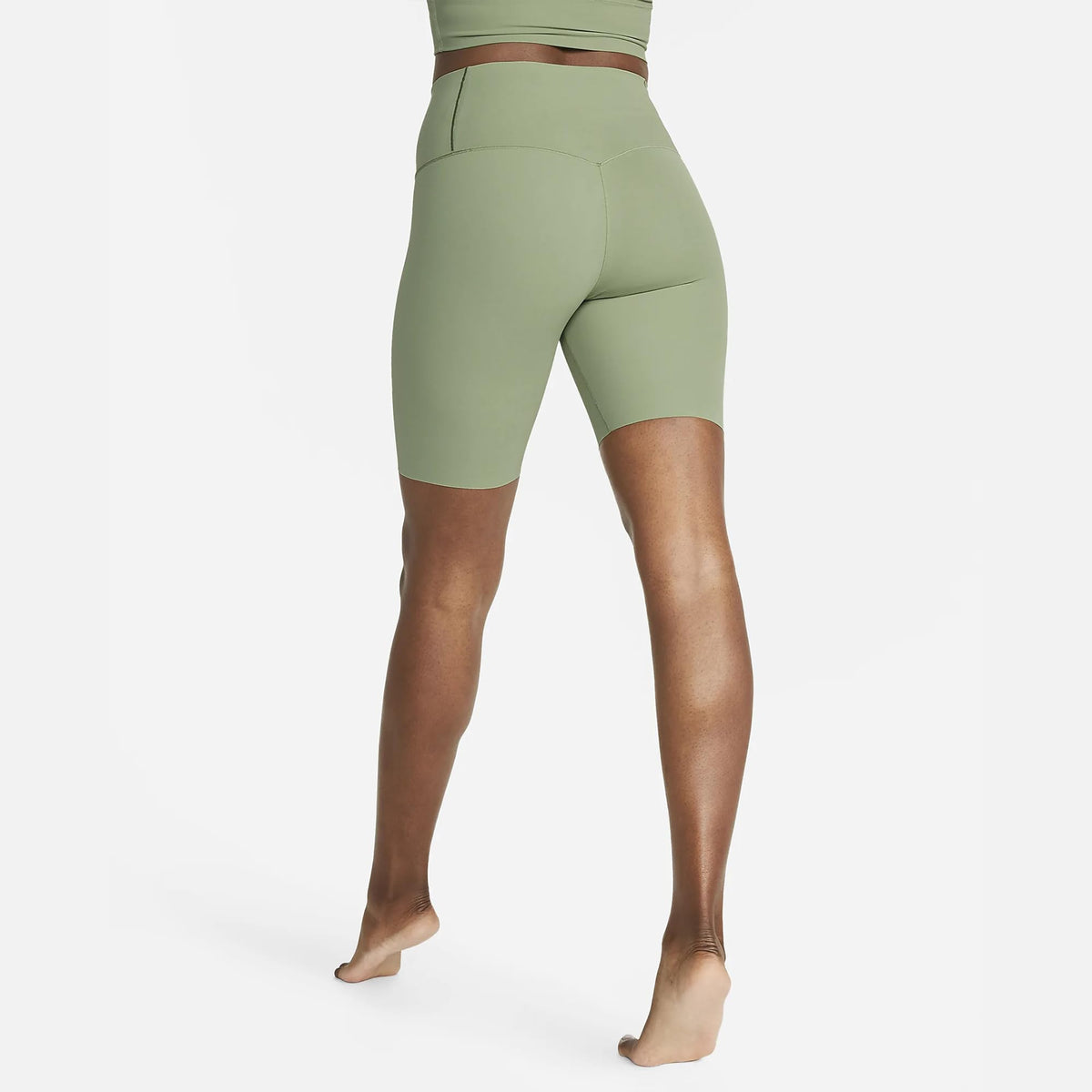 Nike Zenvy Women's High-Waisted 8" Biker Shorts, Green, Size M