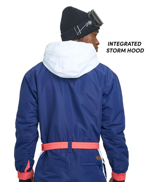 Tipsy Elves Men's Insulated Ski Snow Suit Navy Large Santa Fe Shredder
