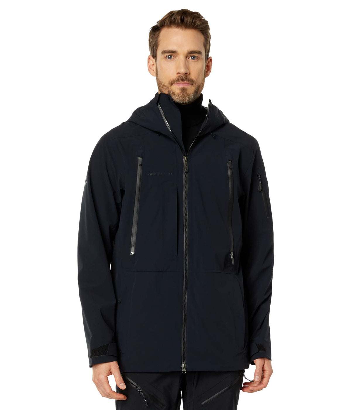 Obermeyer Highlands Men's Black Hooded Waterproof Shell Jacket Medium